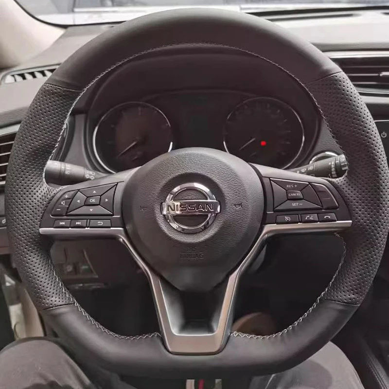 

Interior Leather Car Steering Wheel Covers for Nissan Sylphy‌ Sentra‌ Qashqai 2020-2025 Kicks X-trail 2017-2021 Teana 2020 2022