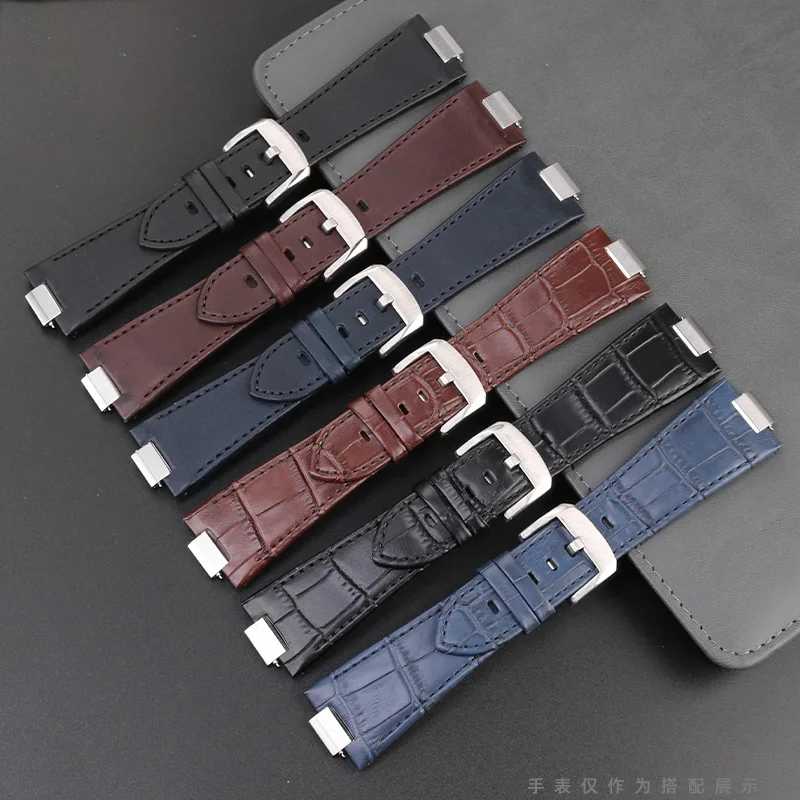 Black Blue Brown Quick Remove Leather Watch Strap For Tissot 1853 Super Player PRX T137.410/T137.407 Sport Rubber Watchband