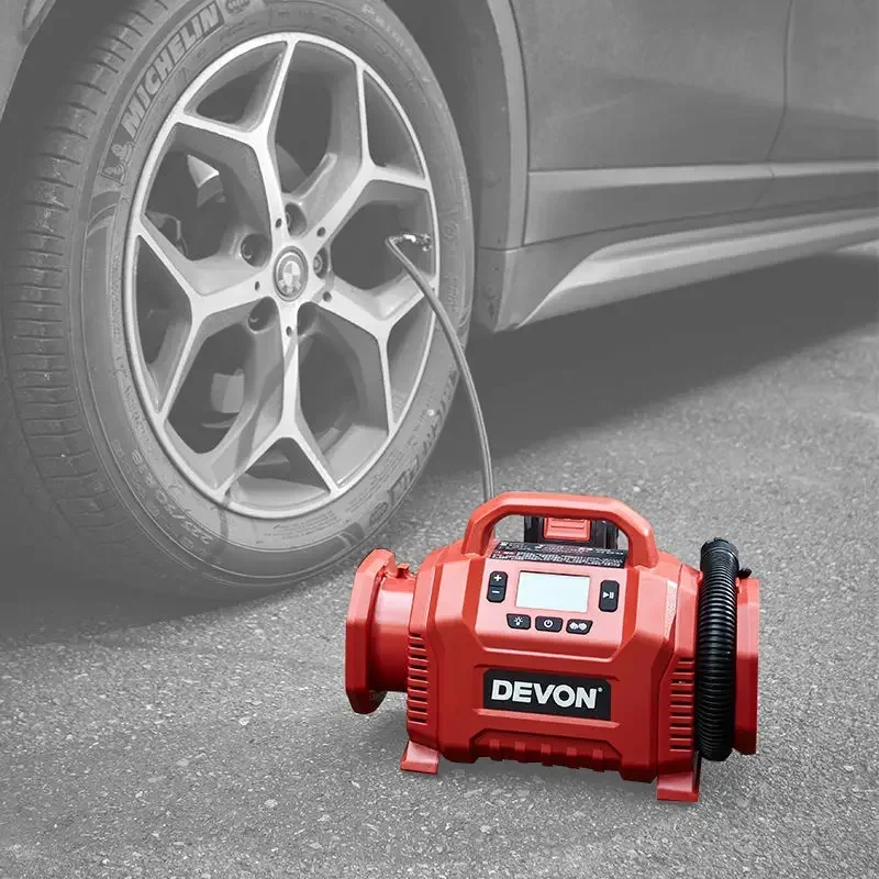 DEVON 5940 Electrical Air Pump 160PSI Fast Inflation Portable Wireless Tire Inflator Air Compressor Car Motorcycle Bicycle