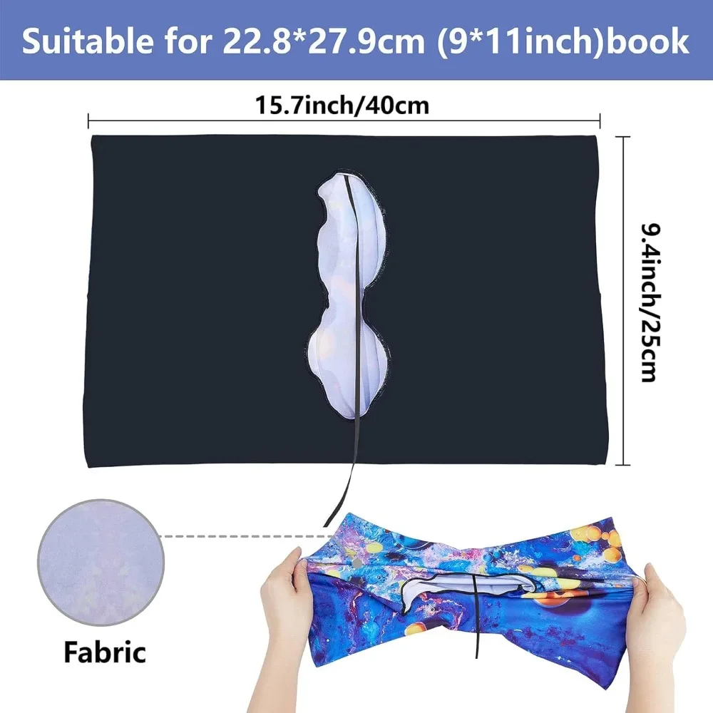 Butterfly Stretchable Book Cover Rose Washable Reusable Large Nylon Book Protector 9.4x15.7 Inch Elastic Notebook Wraps Suitable