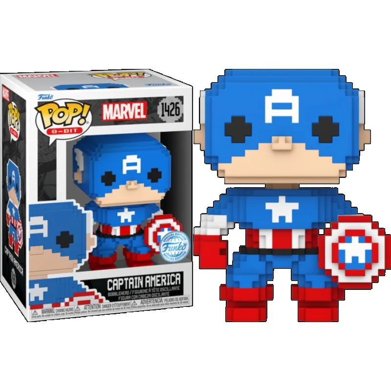 Funko POP Original Marvel Captain America Iron Man Doctor Strange Wanda Pixel 8-Bit Action Figure Toys for Boys Girls Kids Gift - Image 5