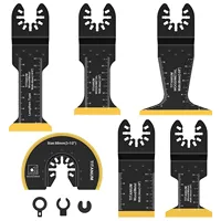 3/6PCS Titanium Oscillating Saw Blades Kit, Plunge Cutting Multitool Blades for Metal Wood Nails Screws, Flush Cut Universal