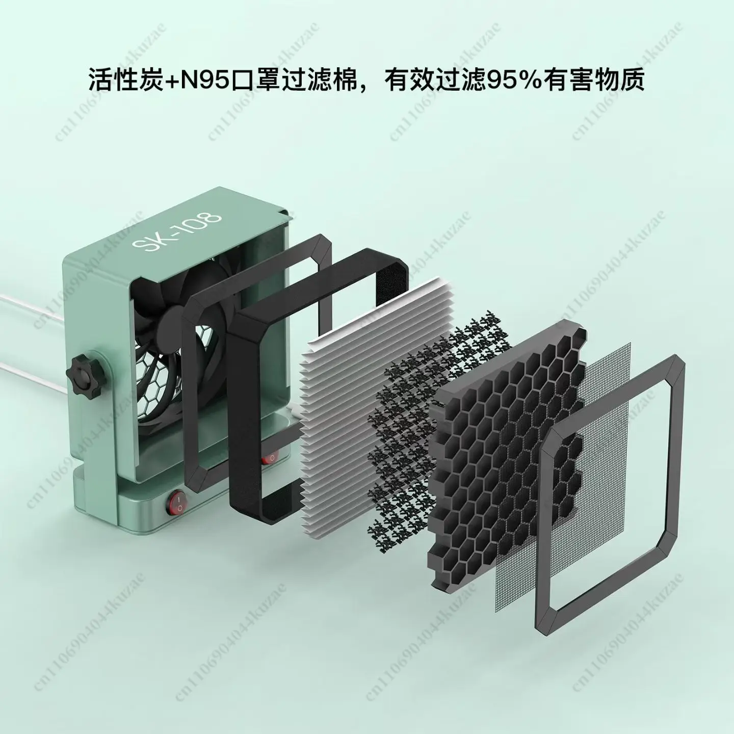 SK-108 Ultra Quiet Desktop Fume Absorber Soldering Smoke Exhaust Device for Electric Soldering Iron Repair Work