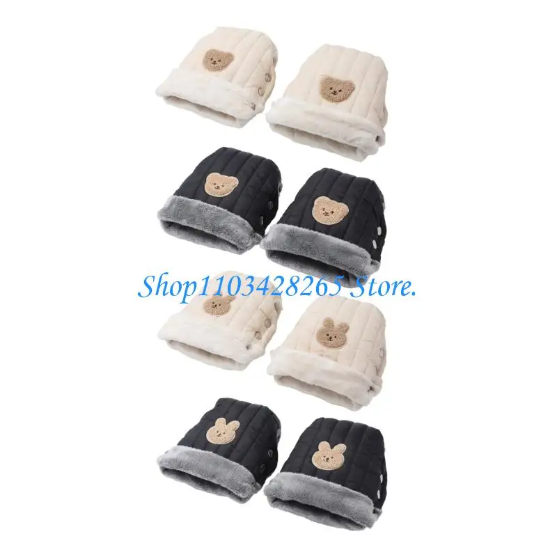 

Soft Lined Hand Gloves Strollers Handlebar Cover Cold Weather Outdoor Use G2TE