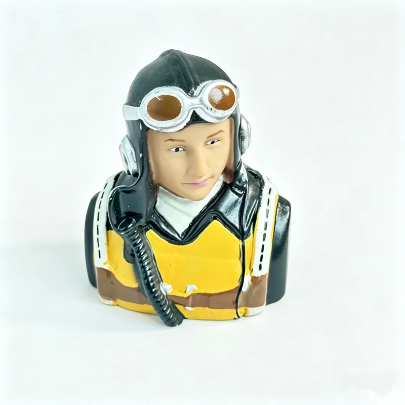 WWII Pilot Bust, 32mm Width, 26g Lightweight for RC Plane Cockpit Decoration