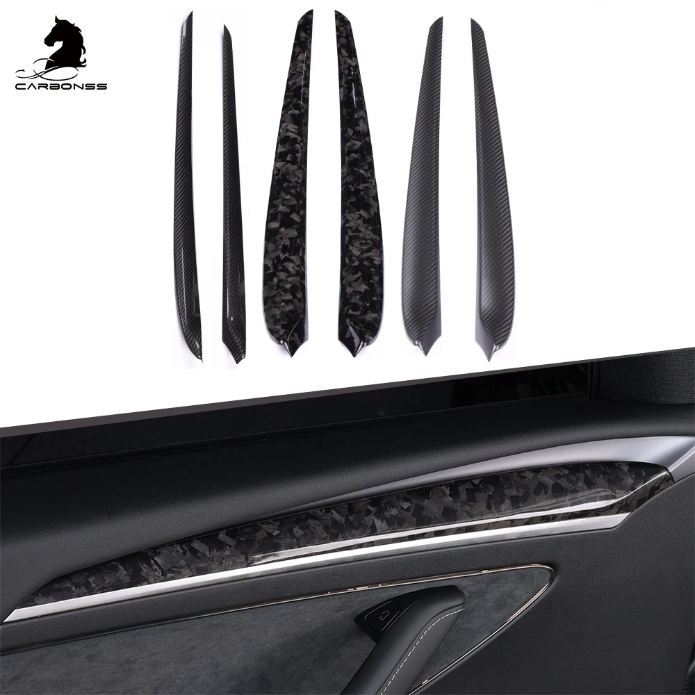 

Hot Sale Dry Carbon Fiber Car Door Inner Door Trim For Tesla Model 3 Model Y 2021