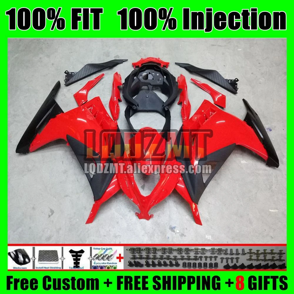 OEM Body For KAWASAKI NINJA ZX-300R ZX 300R ZX Factory red 300 2013 2015 2016 2017 75No.2 ZX300R ZX300 13 14 15 16 17 Fairing