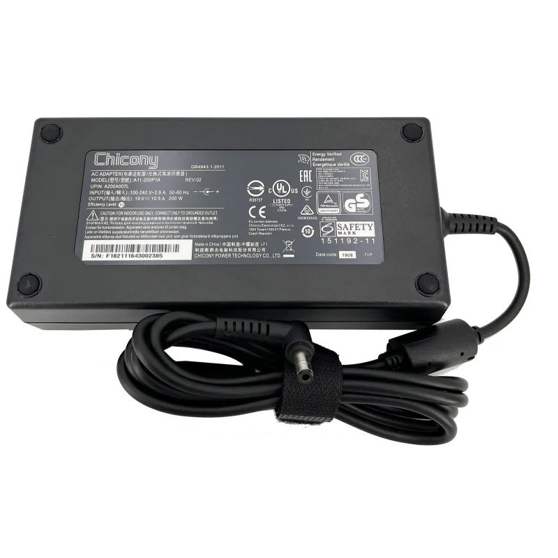 

Зарядное устройство LL+Chicony 19V 10.5A 200W для ноутбуков MSI GV62 GF72 GS65 GS73