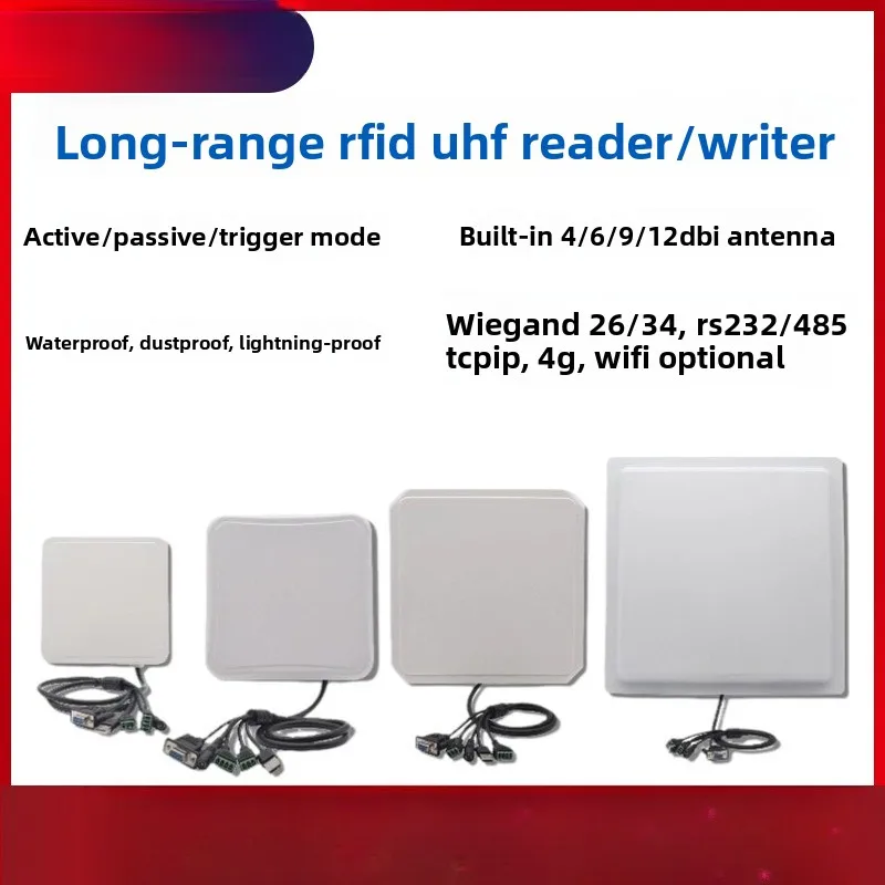 قارئ مع قارئ بطاقة خفيفة للتحكم في الوصول إلى موقف السيارات 6C علامة إلكترونية قراءة تحديد الرأس UHF #1