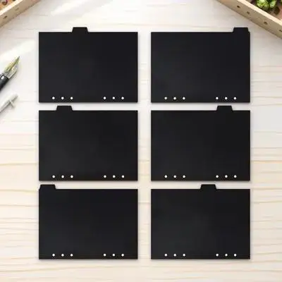 

6Pcs A5 Notepad Dividers Clear Label Tabs Plastic Page Separators for School Office Home Use Binder Accessories