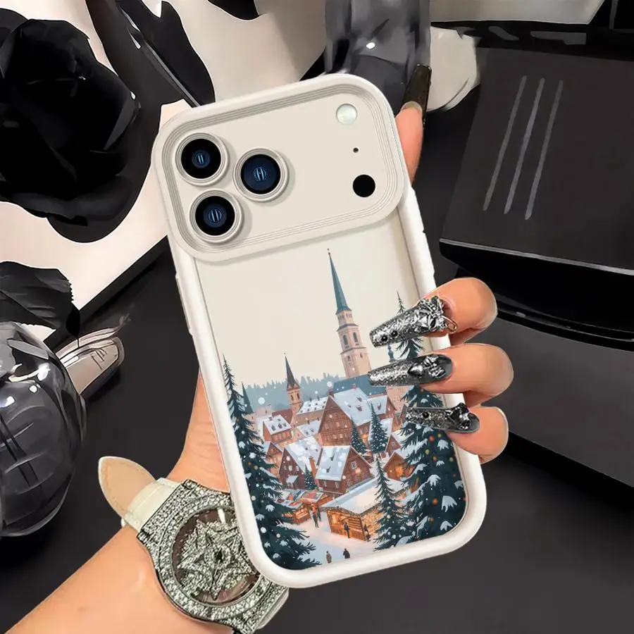 حافظة هاتف لهاتف آيفون 15 بلس 16e 17 Air 11 12 14 13 16 17 Pro Max Soft Shell Christmas Santa Claus #2