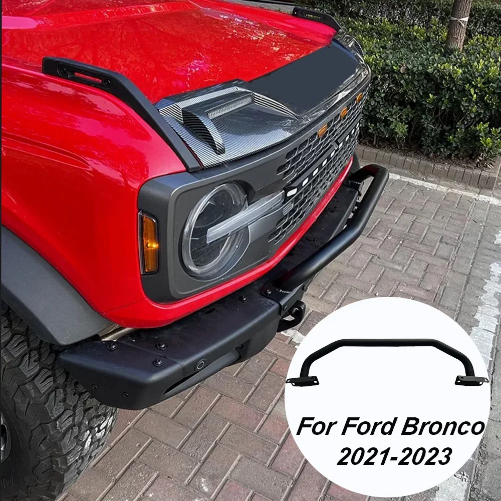 

Защитная решетка-кенгурятник из стали для Ford Bronco 2021-2023, внедорожная версия, оригинальный стиль, передний бампер, модификация для бездорожья