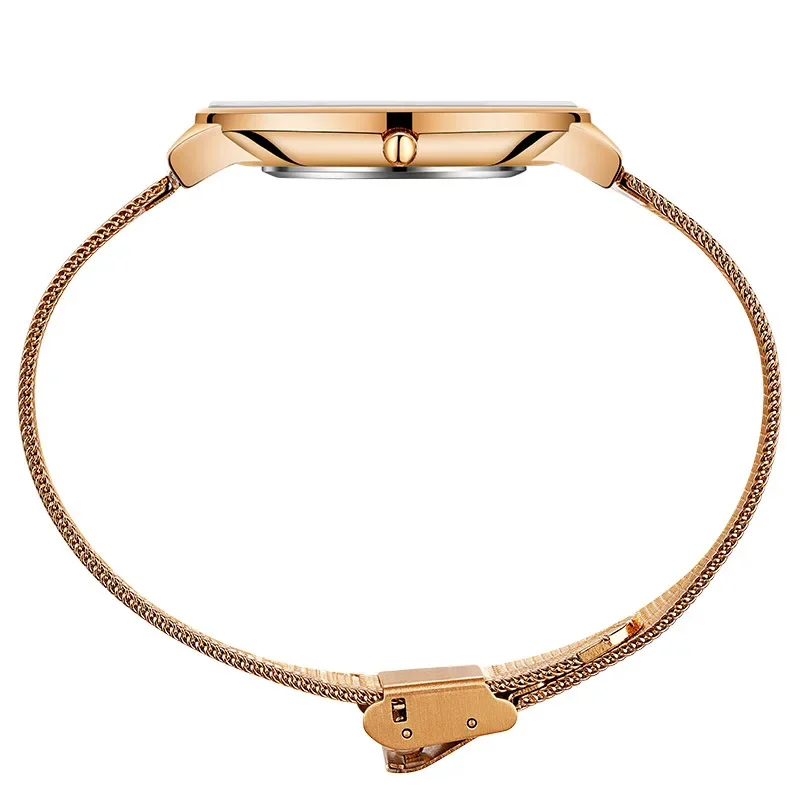 2025นาฬิกาผู้ชายนาฬิกาควอทซ์ตาข่ายบางเฉียบเข็มขัดกีฬาสันทนาการนาฬิกากันน้ํา