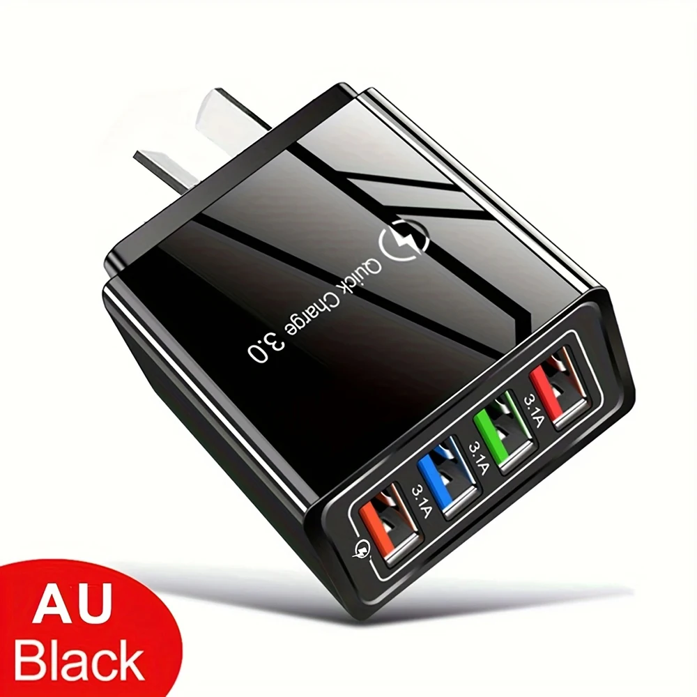EU US Plug 3A USB Charger Multi Port 4 USB Quick Charge 3.0 For Phone Adapter Tablet Portable Wall Charger Fast Charger For Poco image 3