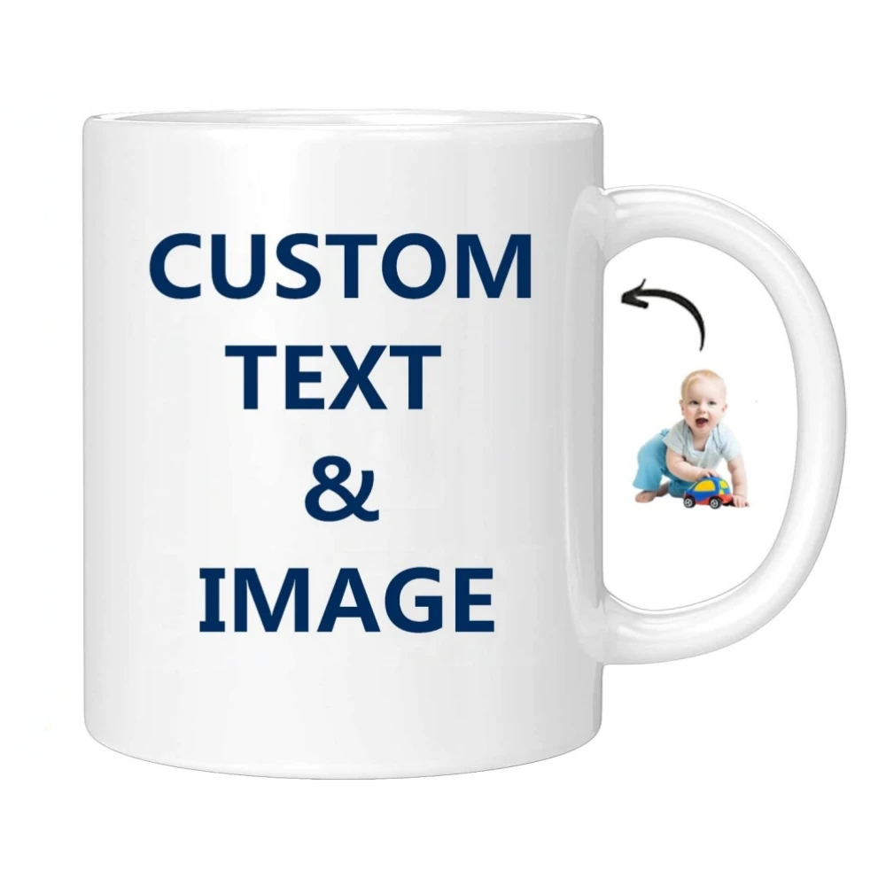 Custom Photo Coffee Mug Personalized Mug w/Picture Text Name for Mom Boyfriend Girlfriend Christmas Gifts Party Favors Mug 11oz