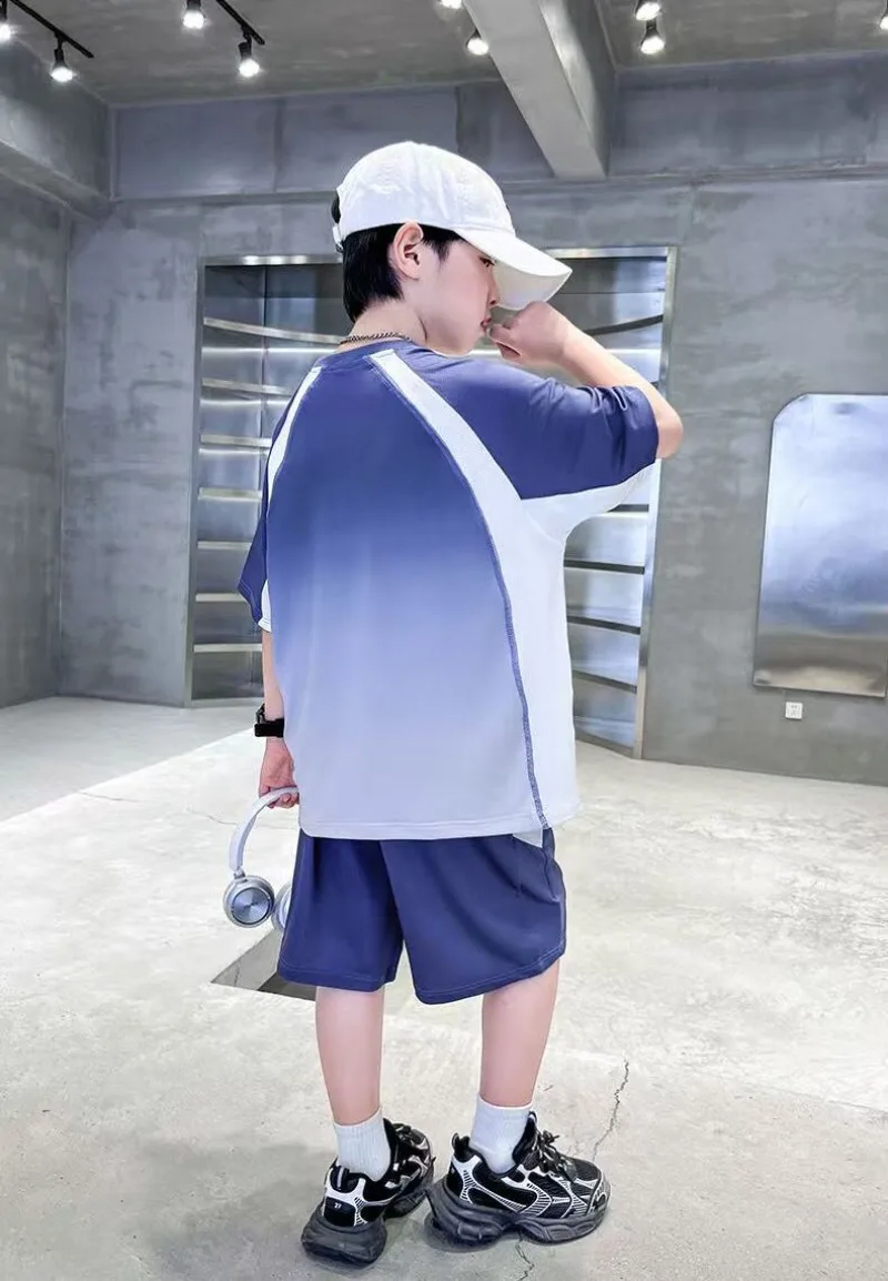 مجموعة ملابس رياضية ملابس منزلية للأطفال أزياء أطفال أولادي شورت علوي للأولاد سويت شيرت للأطفال الصغار صيفي 4 سنوات طقم تي شيرت للأطفال #5