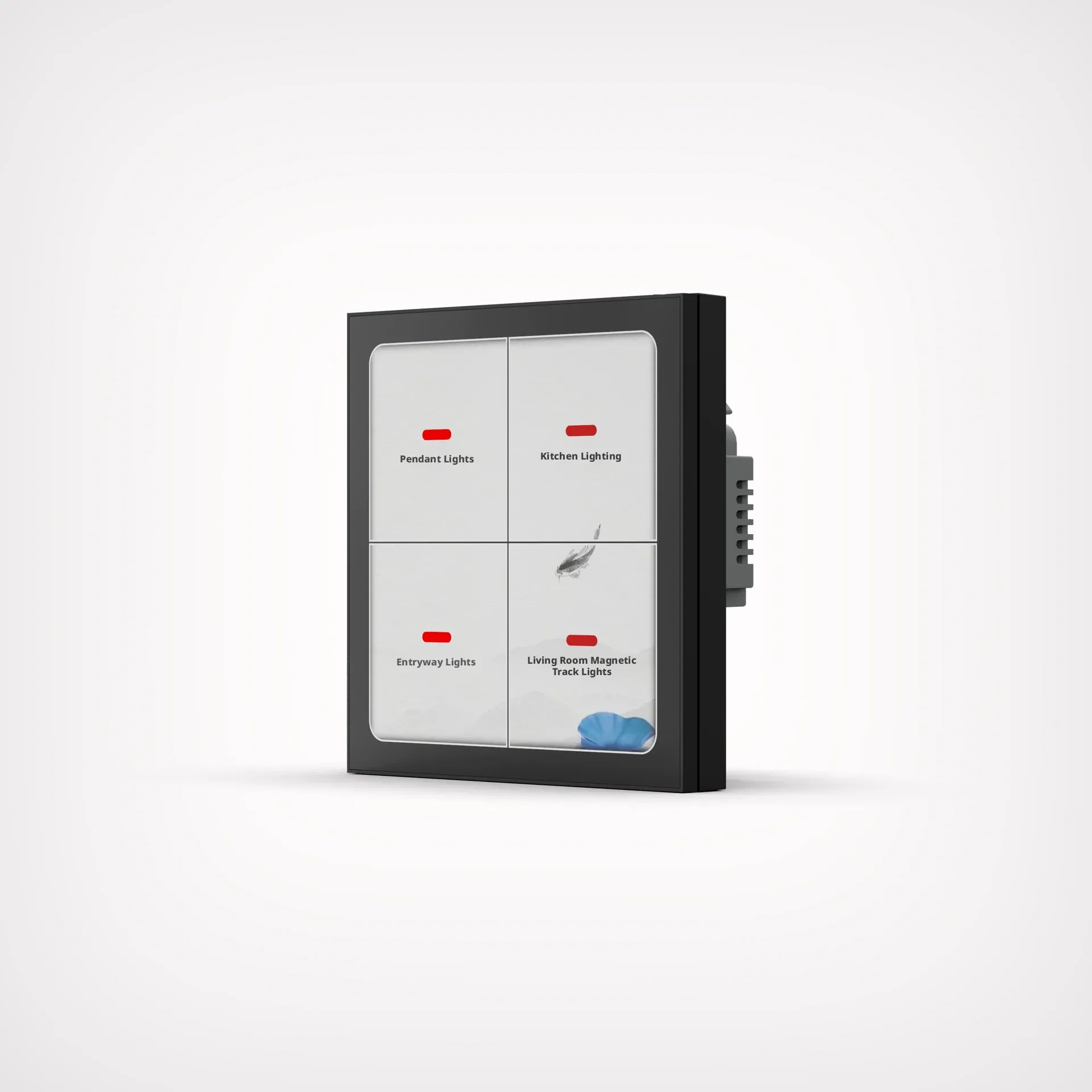 Tuya Smart Zigbee Multi Functional 4-Inch Touch Screen Scene Switch Dimming Switch Custom Text Multi Language Free Switching