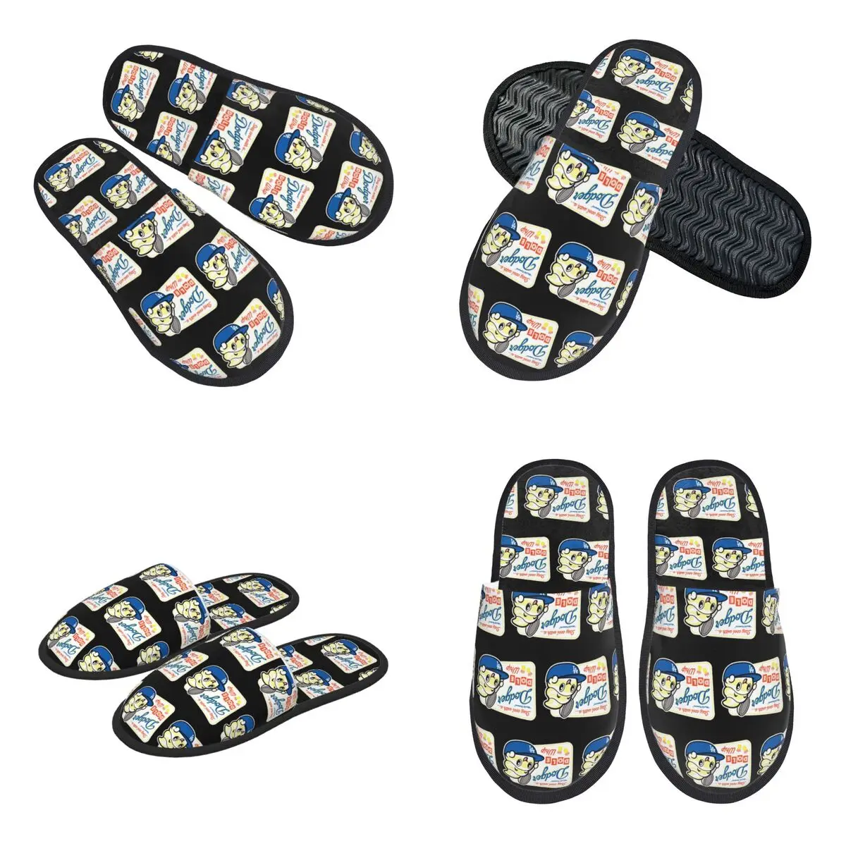 Custom World Famous Dodger Dole Whip Slippers Memory Foam Warm Soft Women House Slipper Bedroom Fluffy Shoes