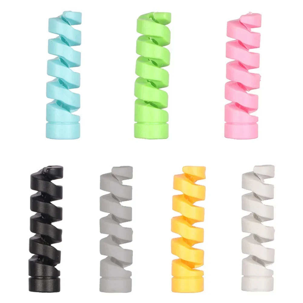 Flexible Spiral Silicone Cable Protector For Cell Phones USB Cables Computers Laptops Mouse Cables Consumer Electronics