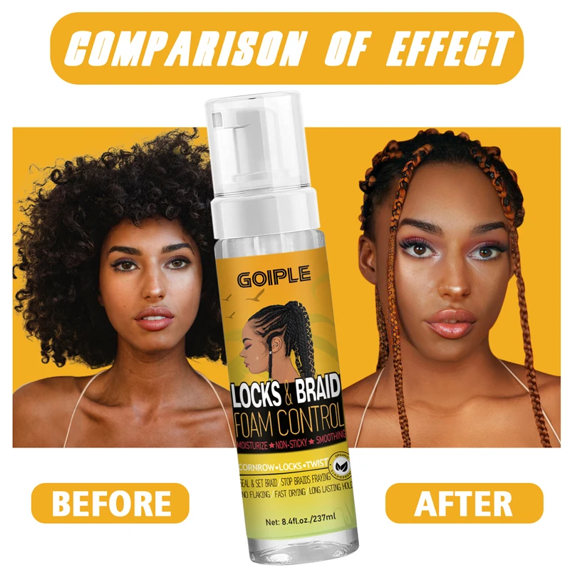 Gel per Trecce a Forte Tenuta, Gel per Acconciature a Treccia, Mousse per Capelli per Trecce, Prodotto per lo Styling, Mousse per Trecce