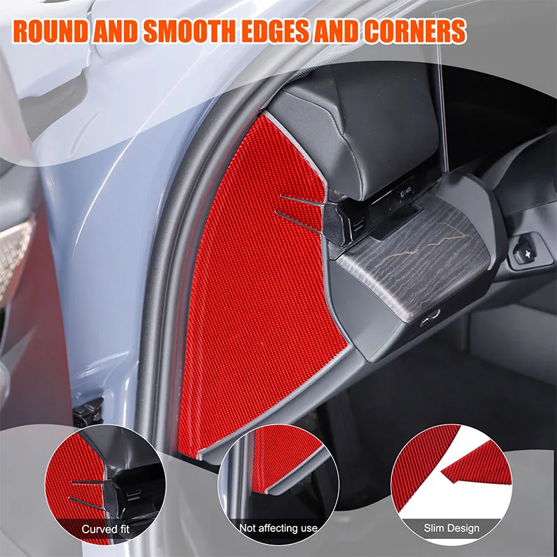 

2x Soft carbon fiber Front Groove Dashboard Sides Panel Trim Decoration Sticker Suitable for BMW 5 Series i5 G60 2024+