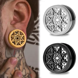 Doearko 2PCS Flower Ear Gauges Plugs Tunnels 316 Stainless Steel Women Expander Earrings Piercing Body Jewelry