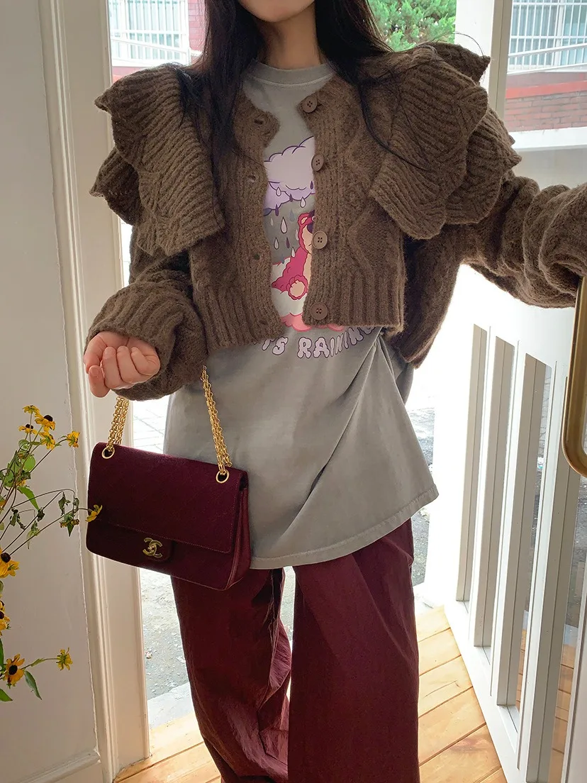 Retro Design Lange Sve Gestrickte Pullover frauen Schwere Verzierte Chic Herbst Winter Neue Sle Street Faion Chinesischen Herkunft