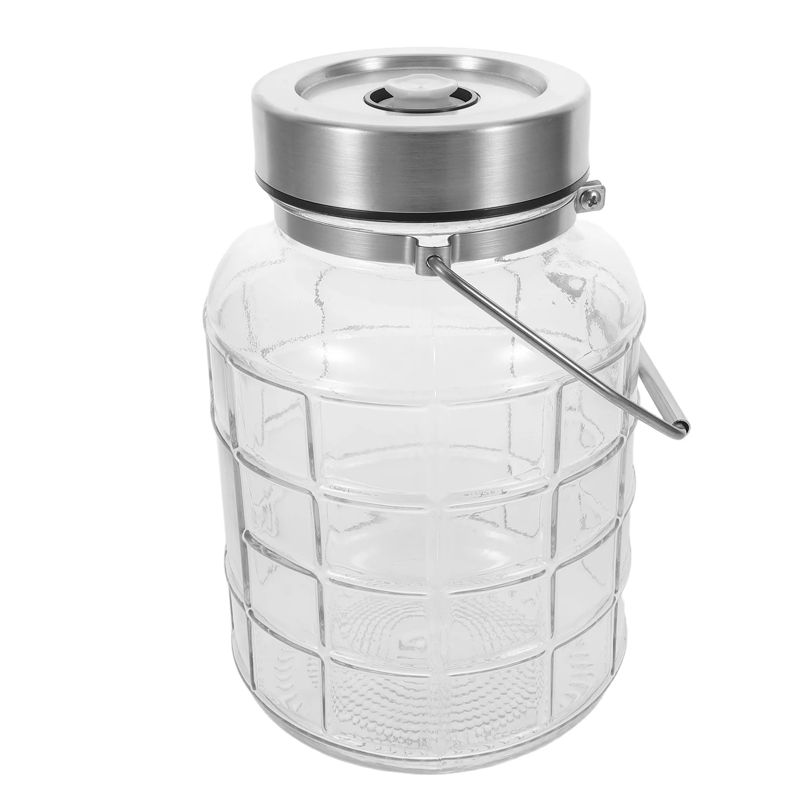 

Glass Fermenting Jar Airtight Lid 2000ml Pickle Storage Container for Kimchi Vegetable Wine Brewing Transparent Glass Sealed Jar