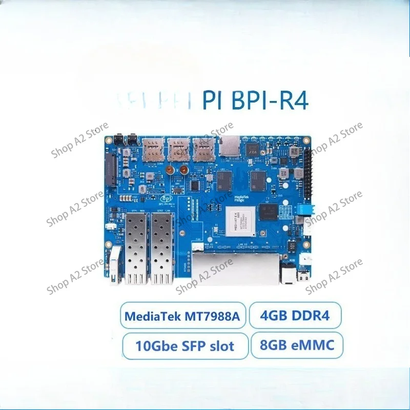 BPI-R4 High-Performance Development Board, Supporting 2 SFPs,4G