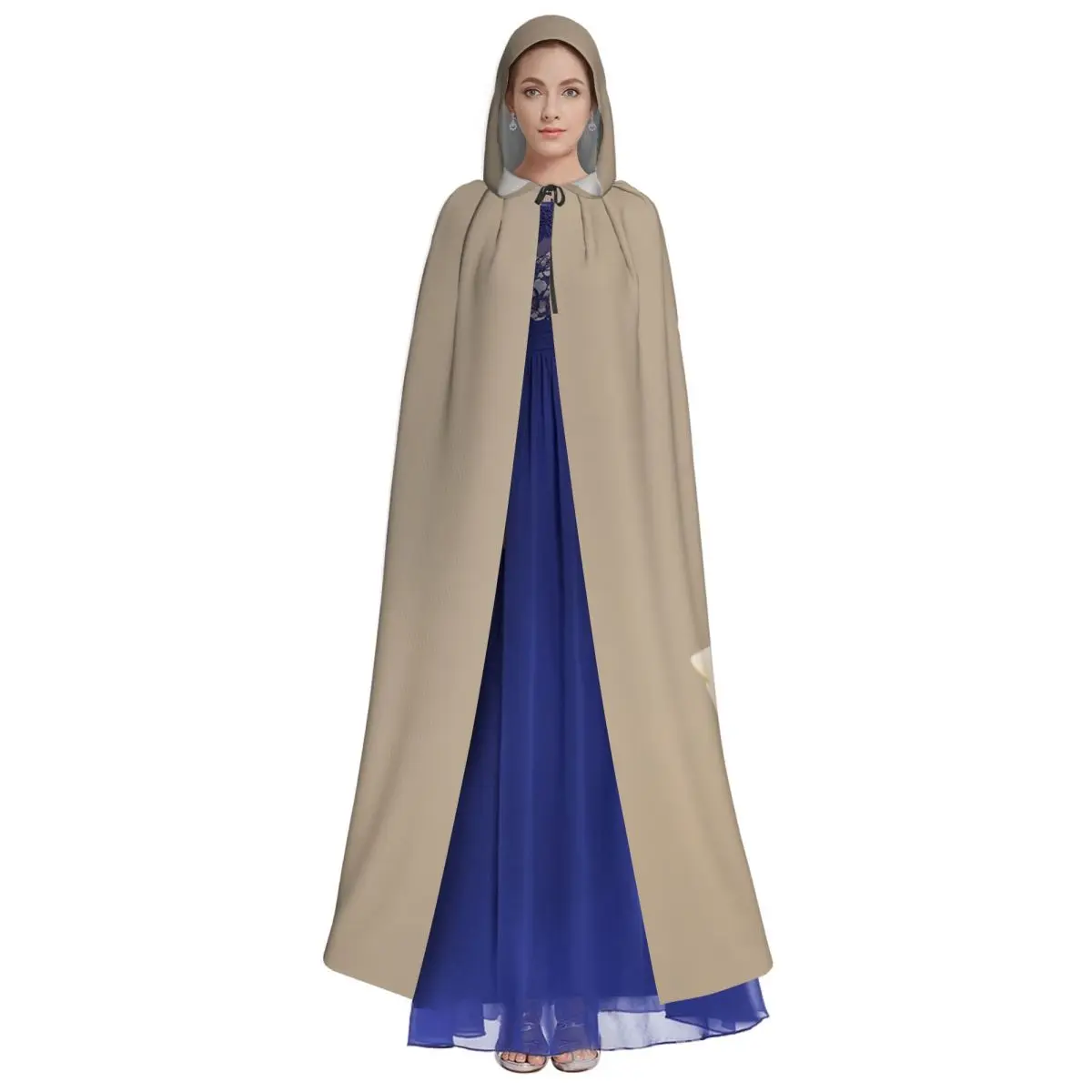 Spooky Goose Halloween Cloak with Hood Witchy Ghost Grim Reaper Robe Costume for Party