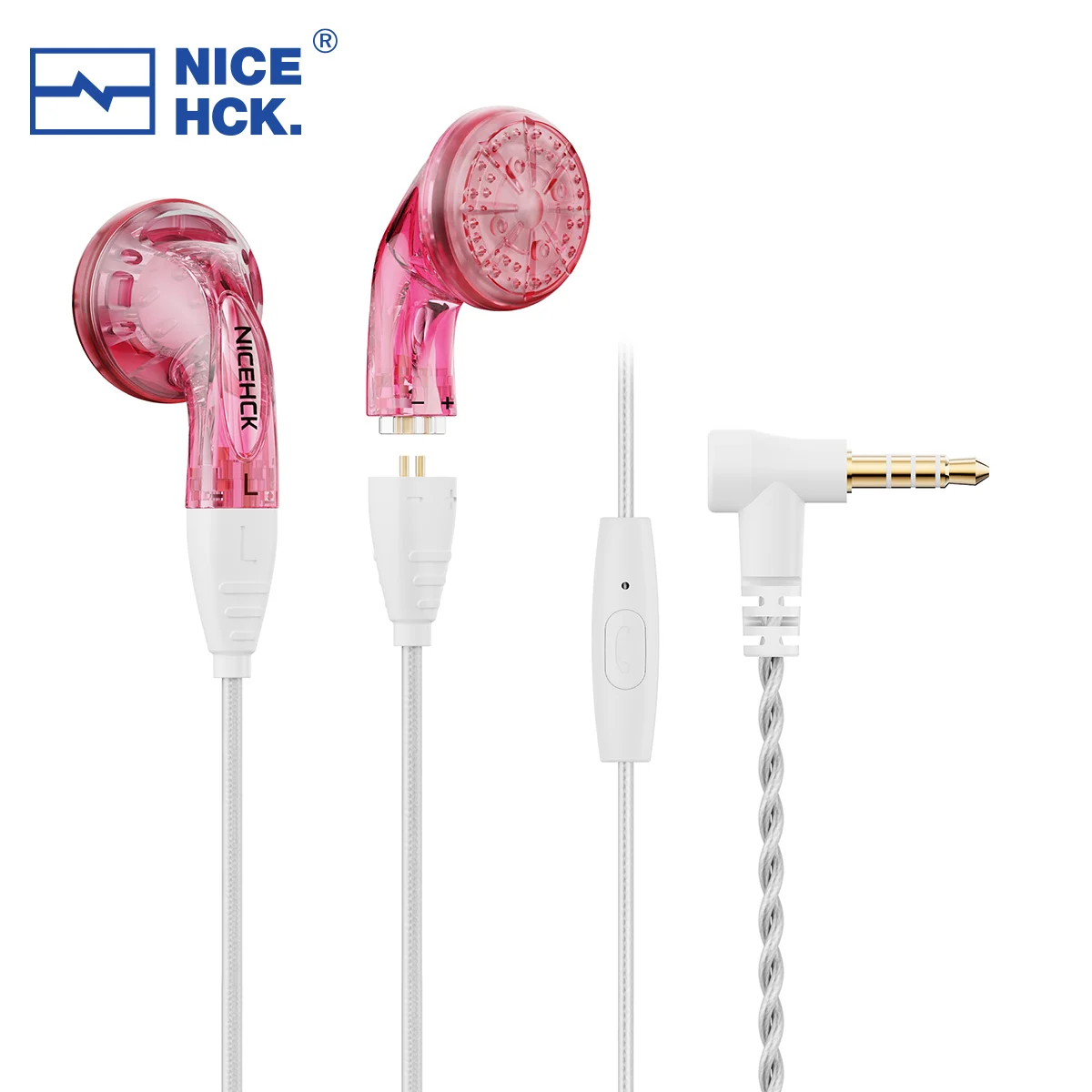 NiceHCK YDX HiFi Wired Earbud 14.8mm Driver dinamico In-ear auricolare Monitor 0.78 2pin cavo staccabile microfono gioco musicale IEM