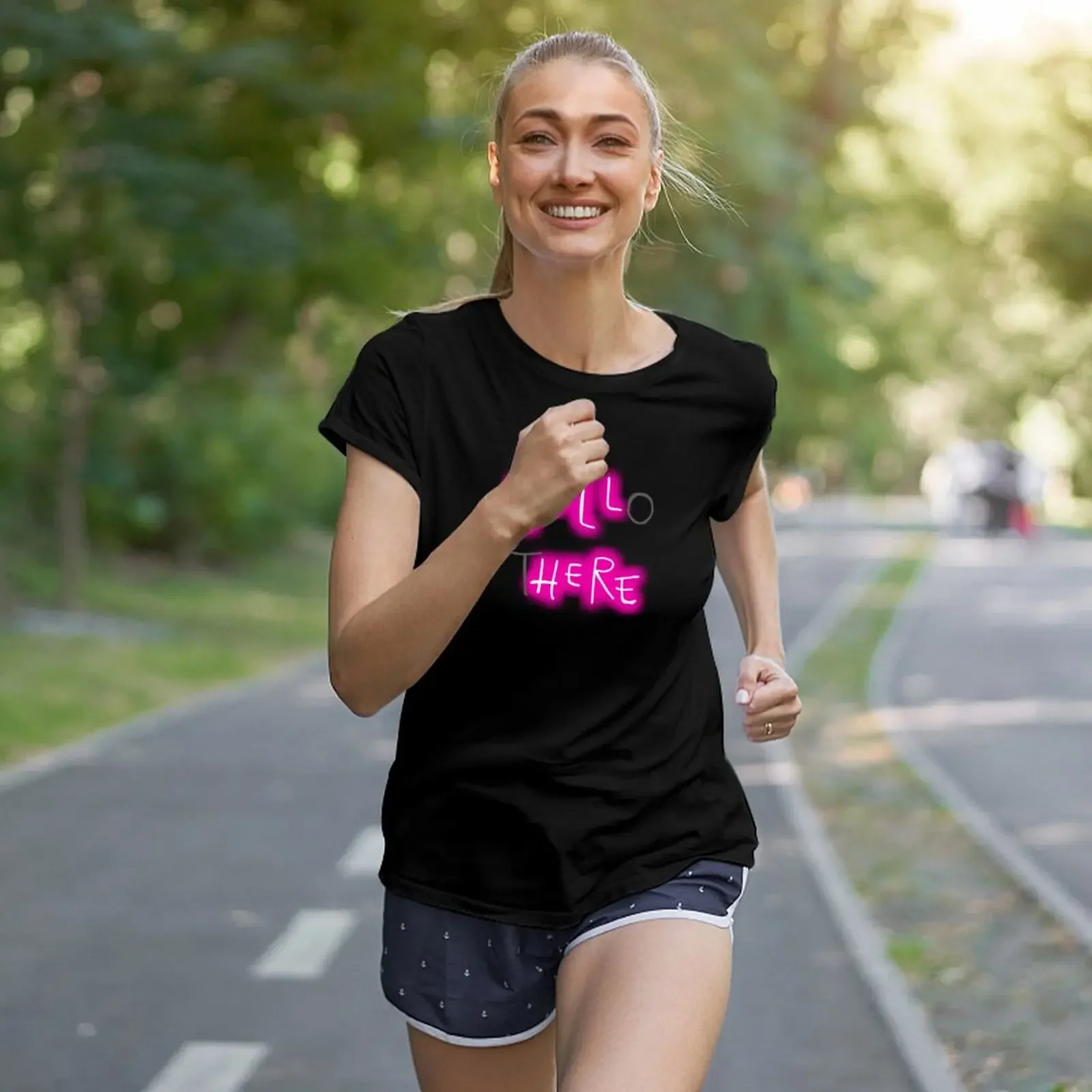 T-shirt surdimensionné imprimé animal pour filles, T-shirt blanc vintage, Hello There, femmes