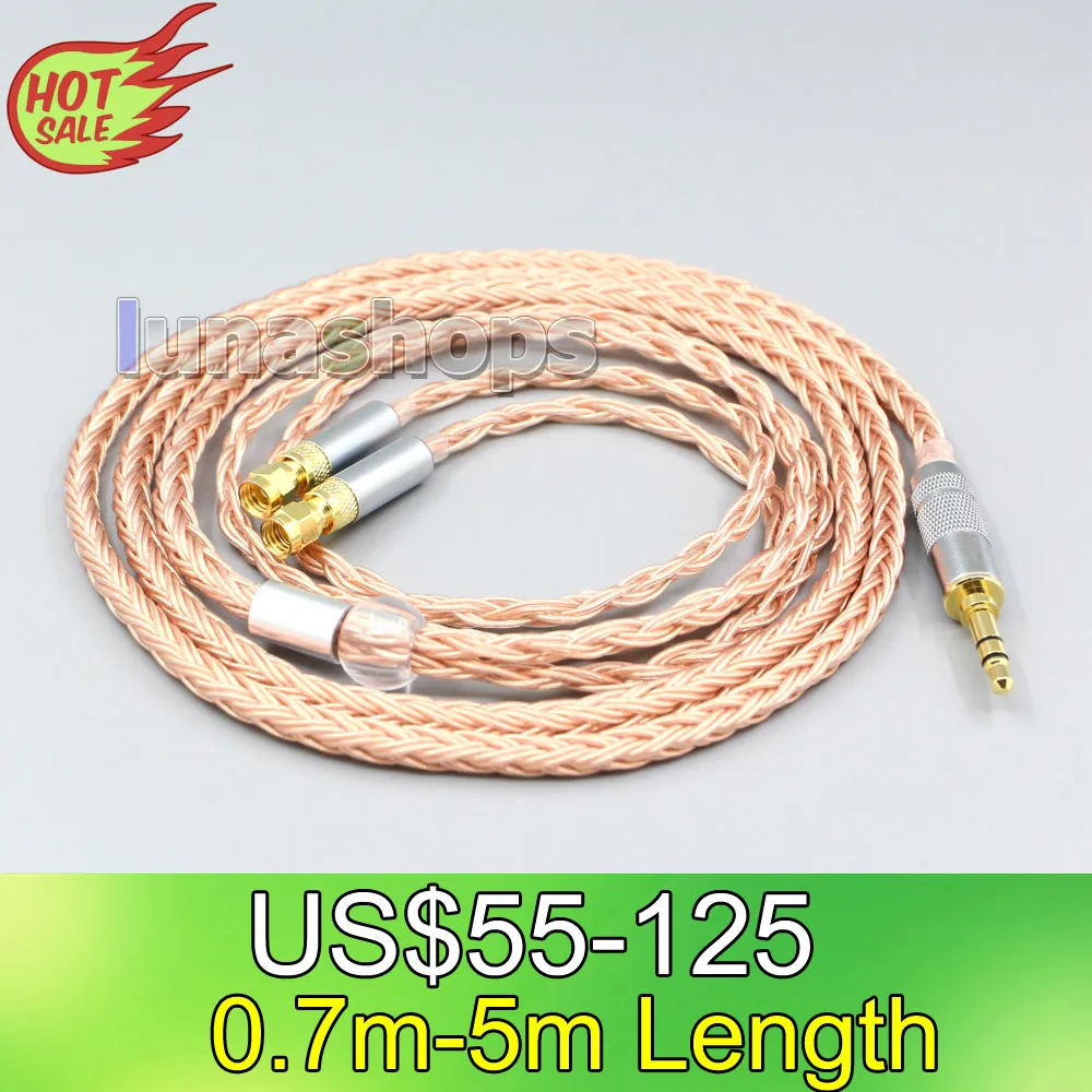 LN006741 2.5mm 3.5mm XLR Balanced 16 Core 99% 7N OCC Earphone Cable For HiFiMan HE400 HE5 HE6 HE300 HE4 HE500 HE6