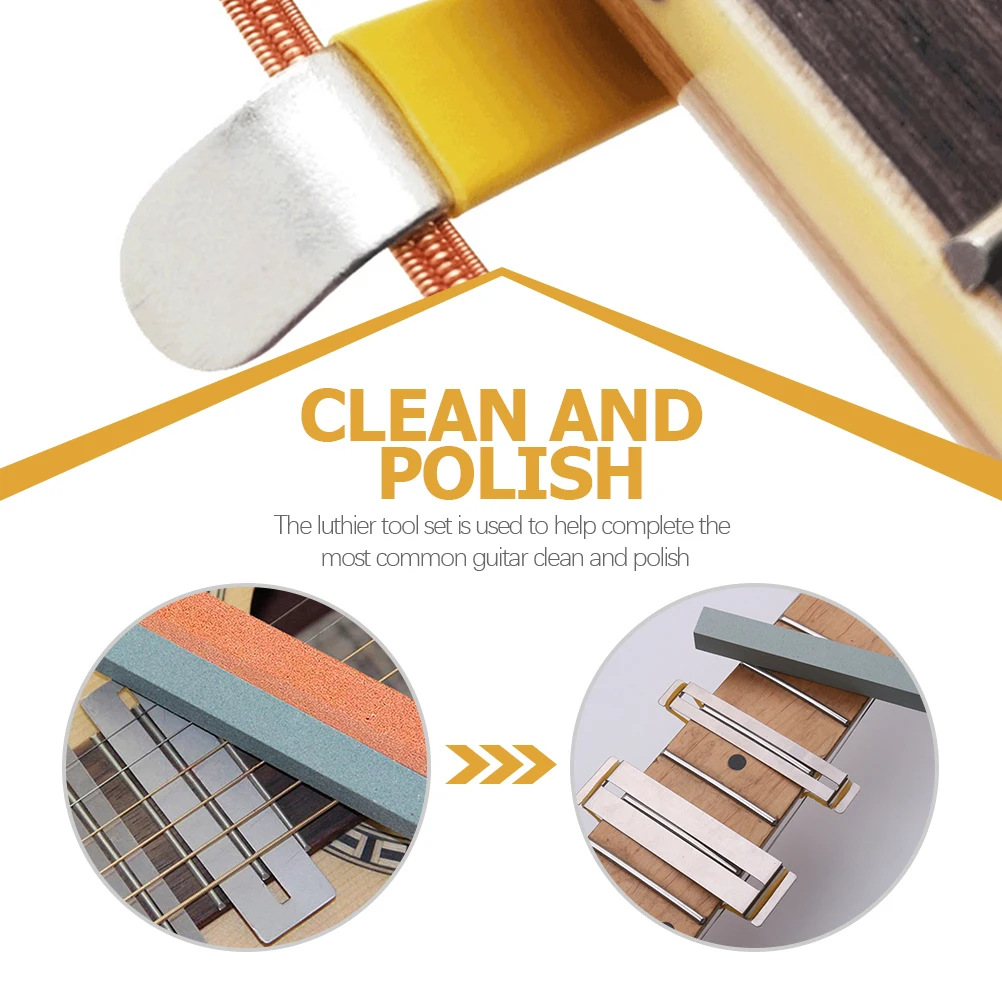 

Fingerboard Grinding Tools Guitar Press Fret Protector Guards Spreaders Kits Nut Metal Protectors Miss