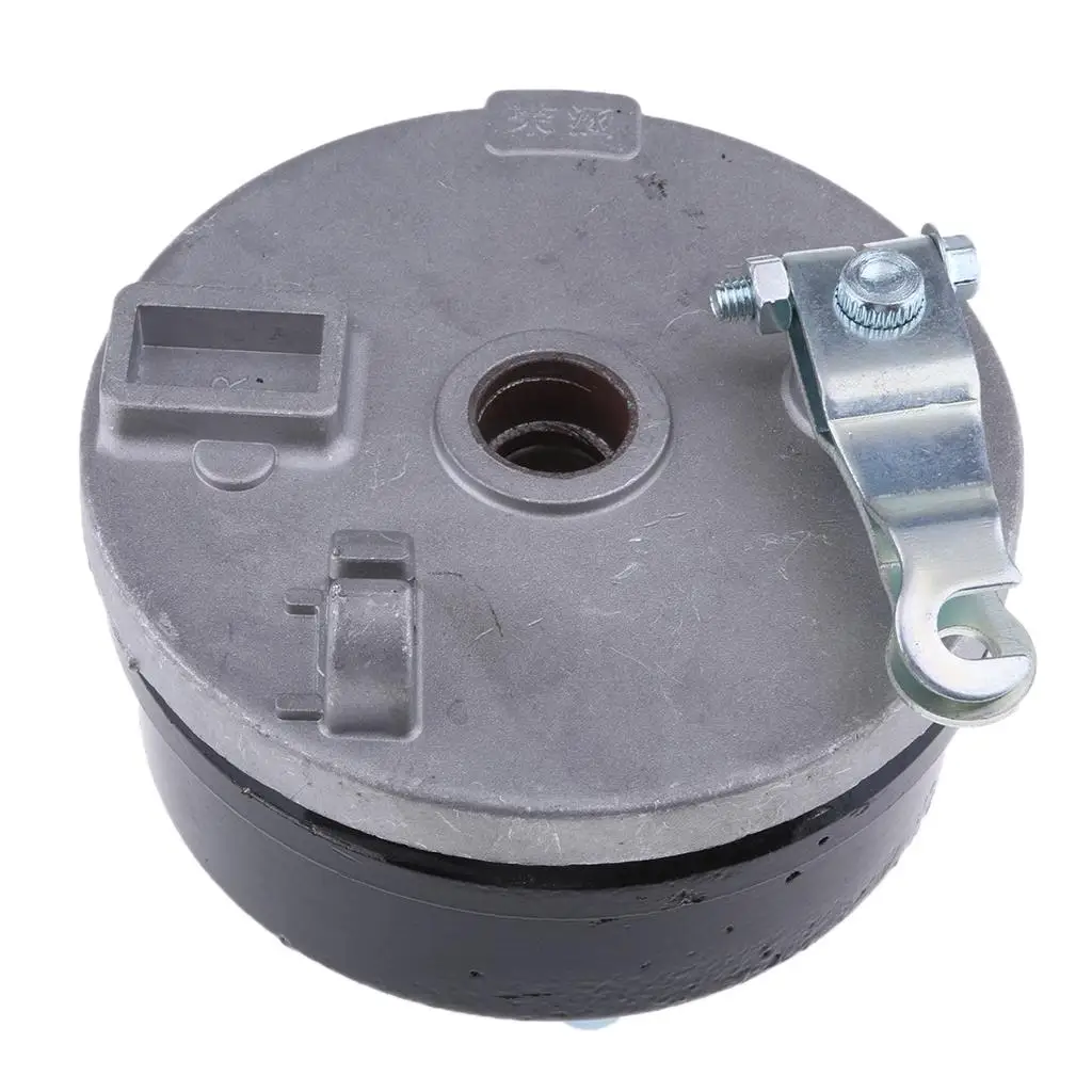 Front Drum Brake Housing Wheel Hub Iron Material with Shoes Four Studs for Motorbike Maintenance