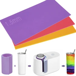 3pcs Sublimation Tumblers Wraps, Silicone Mug Tumbler Wraps in 3 Thickness Mug Press Machine Tumblers Blanks Sublimation