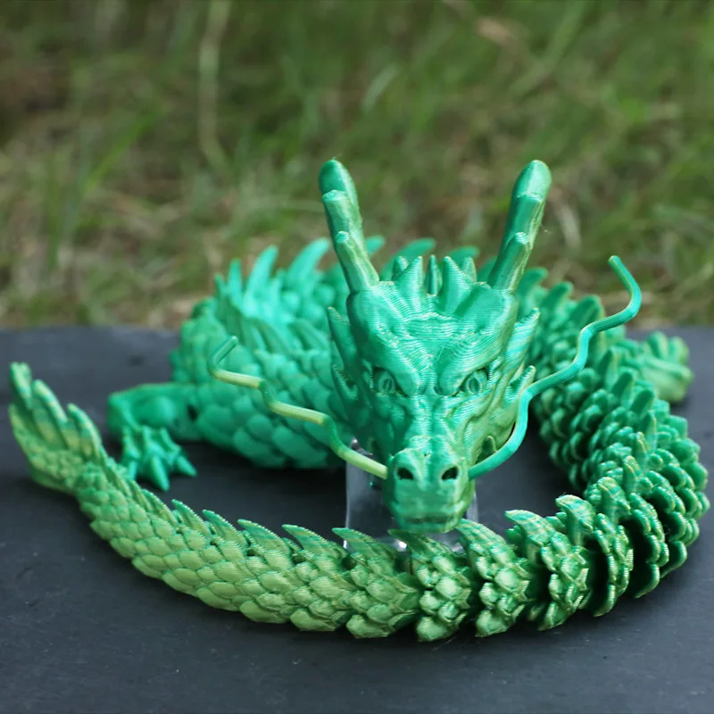 3D Printing Dragon Model Colorful Changing Joint Movements Car Home Decoration Collectible Crafts Halloween Christmas Gifts