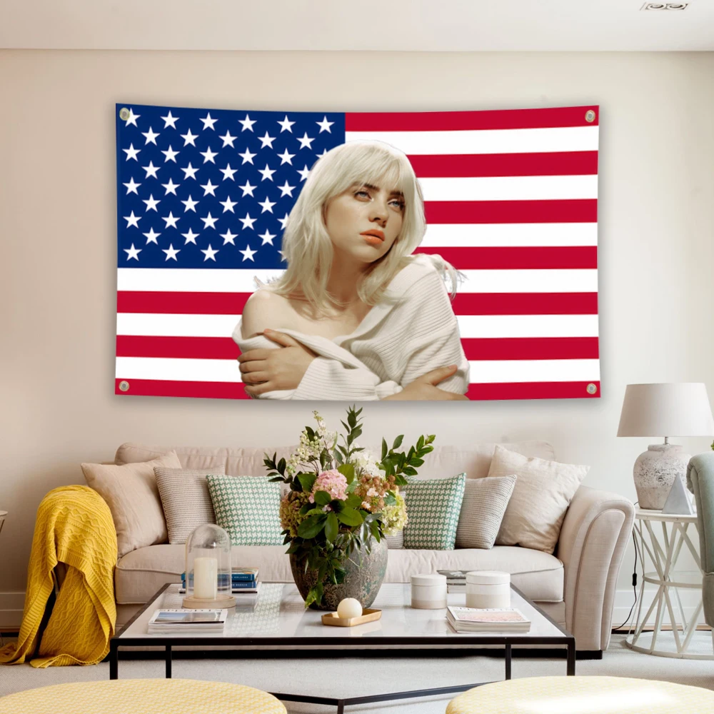 3x5ft 2x3ft العلم المغني البوب الأمريكي أسر من أي وقت مضى ديكور غرفة الموسيقى اختراق مزدوج للديكور
