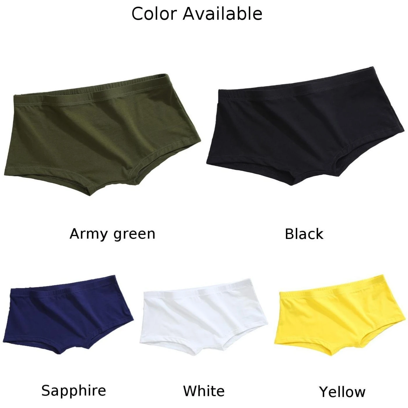 Men Cotton Shorts Sexy Underware Breathable Flats Low Waist Stretch Soft Comfy Bulge Underpants Youth Panties