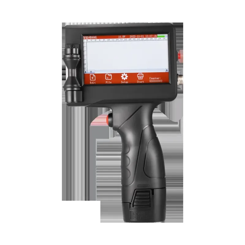 YAOMATEC 12.7mm Multi-language Handheld Portable Inkjet Printer for Date Batch Number Bar Code and Logo