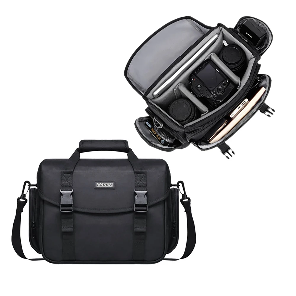 Torba na aparat DSLR Poliestrowa torba na ramię Etui na aparat Canon Nikon Sony Torba na obiektyw Wodoodporna torba fotograficzna