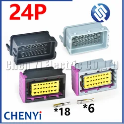 24-pins waterdichte autoconnector computerprintplaat ECU PCB-kabelboom stekker HCCPHPE24BKA90F 211PC249S8005 211PC249S0005 HCCPHPE24BGYB90F