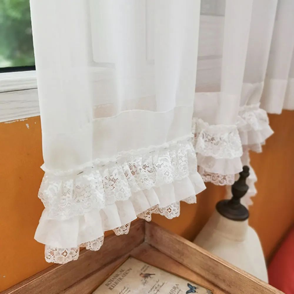 13CM Wide Three Layers Pleated Chiffon Fabric Lace Ruffle Collar Trim Embroidery Ribbon DIY Wedding Dress Doll Clothes Supplies