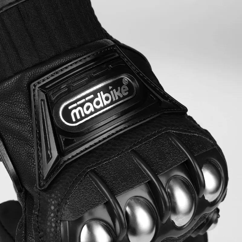 Guantes transpirables de cuero genuino con pantalla táctil Para motocicleta, Guantes de carreras Para montar en Moto, venta al por mayor