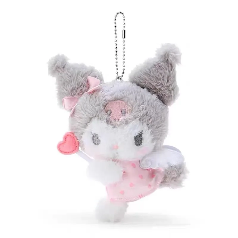 Sanrio Dream Angel Series Plush Keychain Cute Cinnamoroll Bag Pendant Kawaii Hello Kitty Accessories Kuromi Stuff Toys For Gift