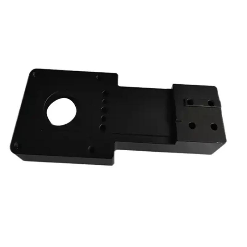 CNC machined black plastic equipment fixing bracket Industrial positioning seat Mechanical support mounting plate