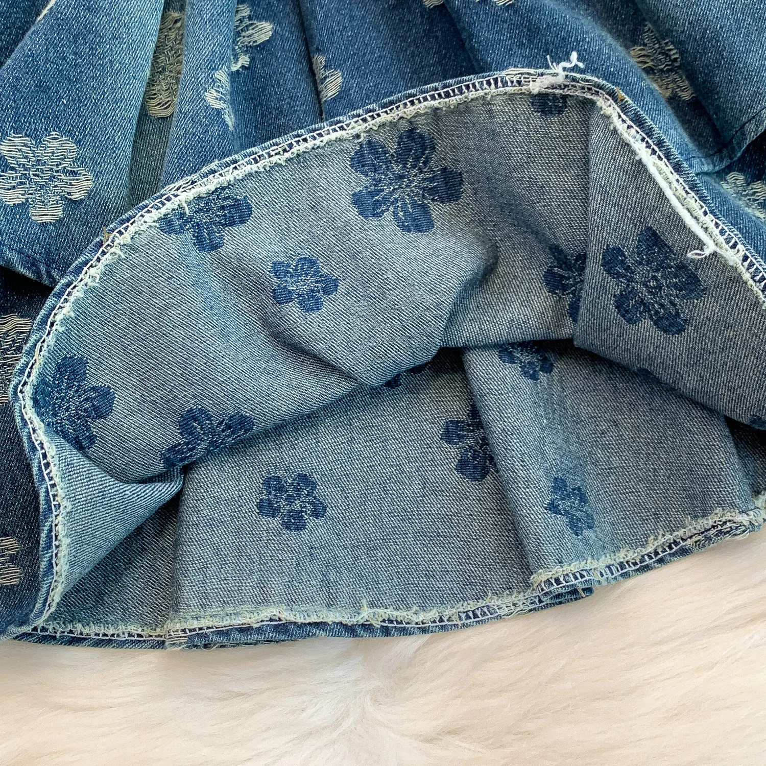 Vestido vaquero a la moda para mujer, vestidos escalonados florales de Jacquard con tirantes finos, vestidos sexis de fiesta en la playa de verano para mujer