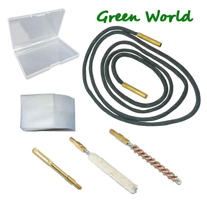 Green World  .17cal .22cal .25cal.270cal .30cal 9mm .40cal .45cal  Bore Brush Kit,Gun Clean Brush for Rifle Pistol