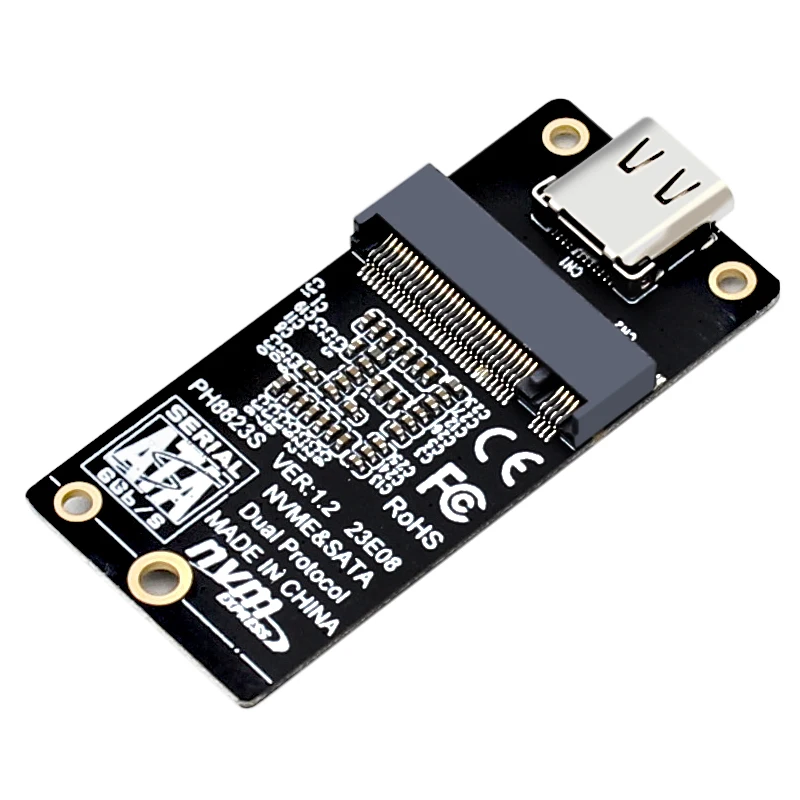 M2 zu usb 3,1 typ c adapter m2 pcie nvme ssd/m.2 sata ssd zu usb c riser board 10gbps dual protokoll jms581 für m/b m key 2230