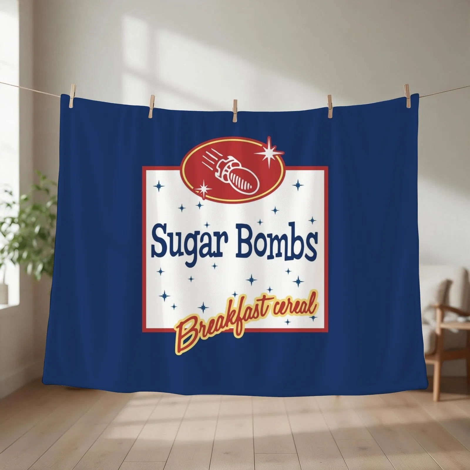 Sugar Bombs Logo (Full) Throw Blanket couch cozy soft plush fuzzy picnic outdoor blanket